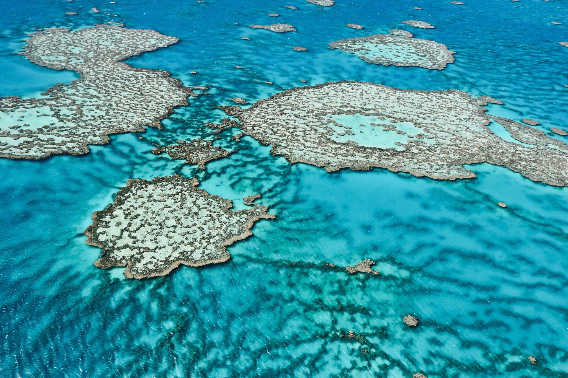 Aerial View of the Great Barrier Reef.