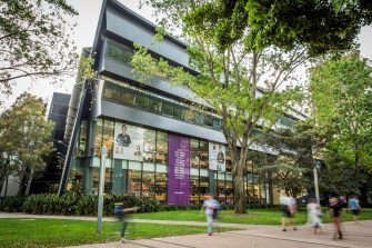 Exterior shot of the Law and Justice Building, Kensington, UNSW.