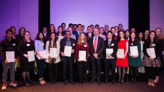 Photograph of law award and/or scholarship recipient