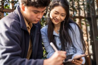 Law & Justice students outside on UNSW main campus