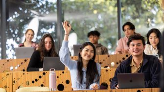 Law & Justice students having a class on UNSW main campus