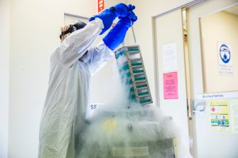 Students studying Biomedicine in labs