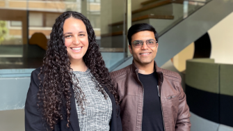 Dr Danit Saks and doctoral student Arnav Bhattacharya