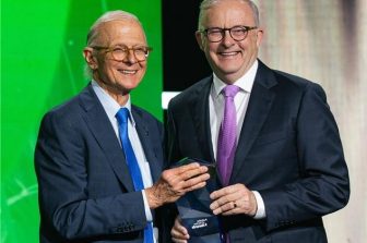 Scientia Professor Henry Brodaty with PM Anthony Albanese. 