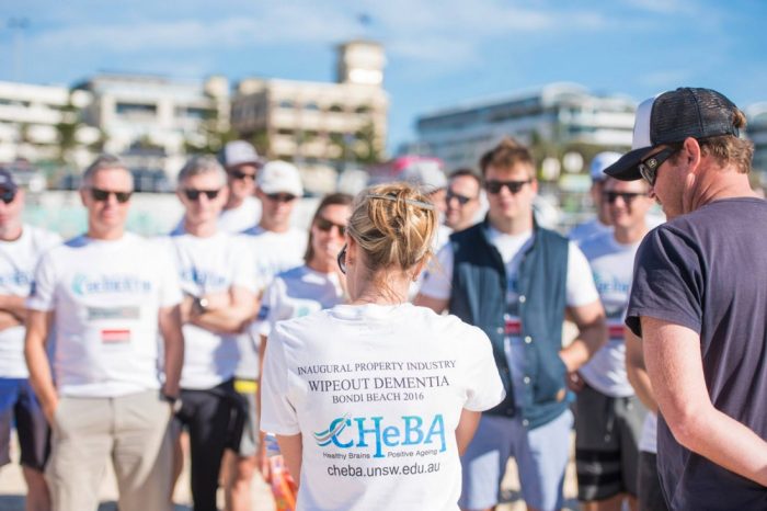 Congratulations to Rodgers' Forget Me Nots for taking out the inaugural property industry Wipeout Dementia® title! Thanks to all surfers from Sydney’s property industry, led by Ambassadors Richard Grellman AM and 1978 World Surfing Champion Wayne "Rabbit" Bartholomew AM, for hitting Bondi Beach on Friday, 25 November to raise awareness about dementia risk reduction and funds for CHeBA's research.
