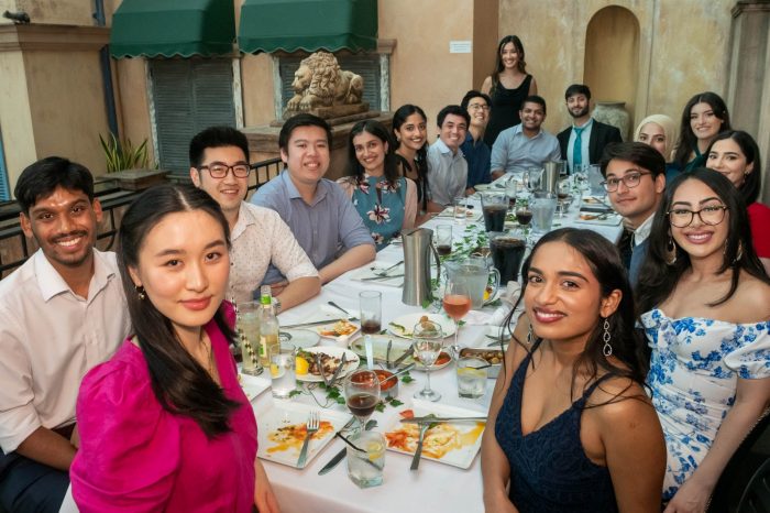 SWS Clinical Medicine Graduates having dinner  at a restaurant