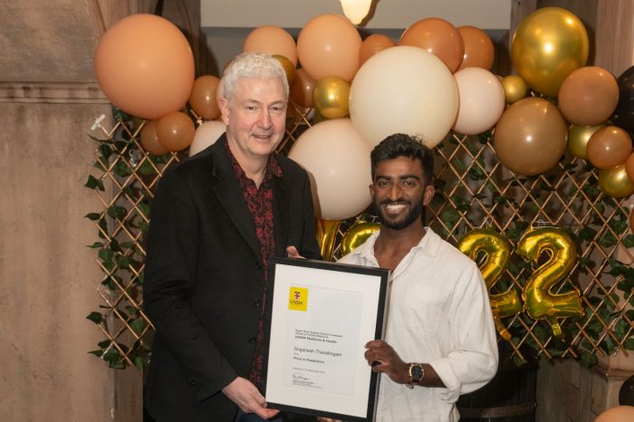 SWS clinical school graduate receiving a paediatrics award. 