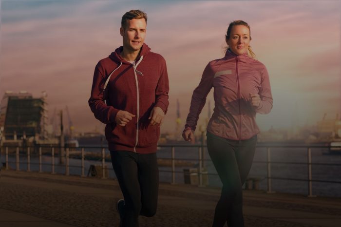 Stock photo of people jogging
