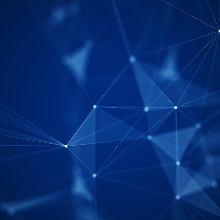 Ai network plexus technology background 3D illustration