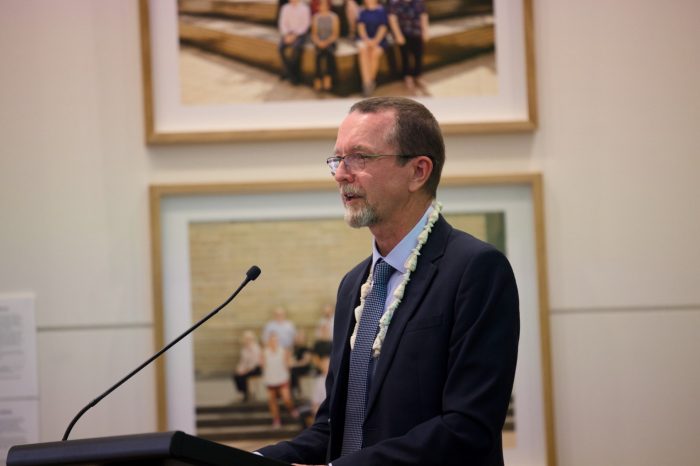 Professor Andrew Vallely speaking at UNSW Sydney.