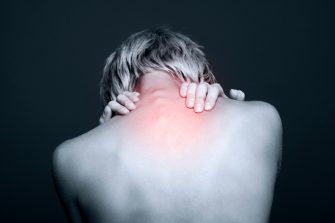 Acute pain in a neck at the young women