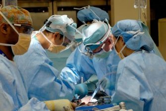 medical staff in the lab