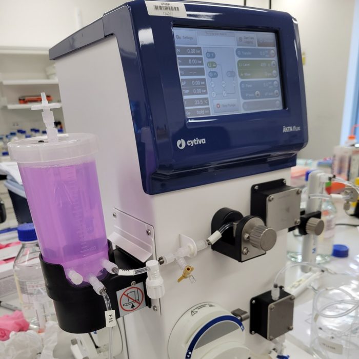 Akta-Flux-S instrument for sample harvesting and conditioning