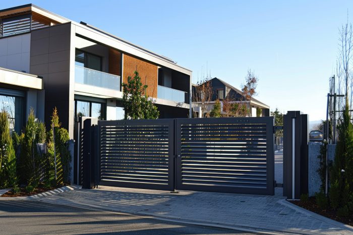 Modern automatic gate with remote control