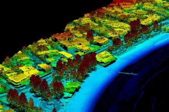 Showing beach erosion and deposition
