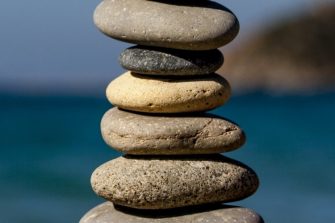 Close up of a pile of rocks