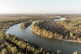 Aerial image of the Murray River