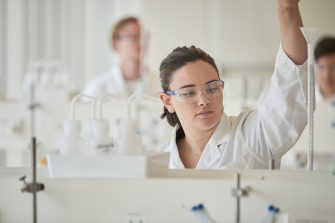 Students working on experiments in the Chemical Science building UNSW.