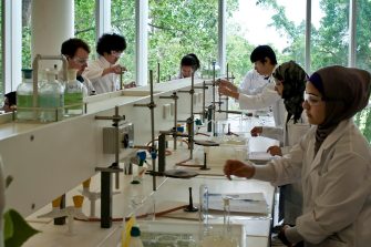 Students in chemistry lab
