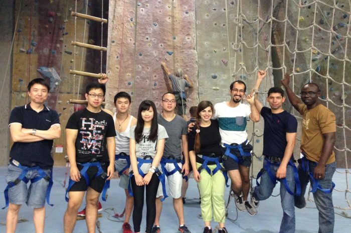 Indoor rock climbing, Sydney, 2017