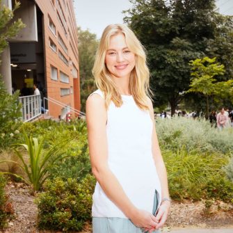 A headshot of a student looking at the camera and smiling.