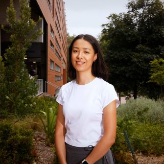 A headshot of a student looking at the camera and smiling.