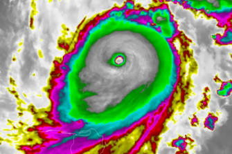 Hurricane Milton at one point looked a bit like a skull