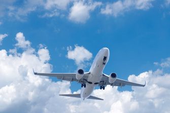 View of an aeroplane in the sky