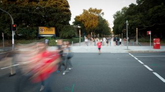 Students walking on UNSW campus