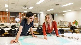Students learning in the Science facilities at the UNSW Kensington campus