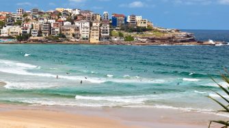 A photo of the beach