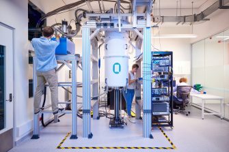 SQC Dilution Refrigerator with people