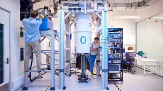 SQC Dilution Refrigerator with people