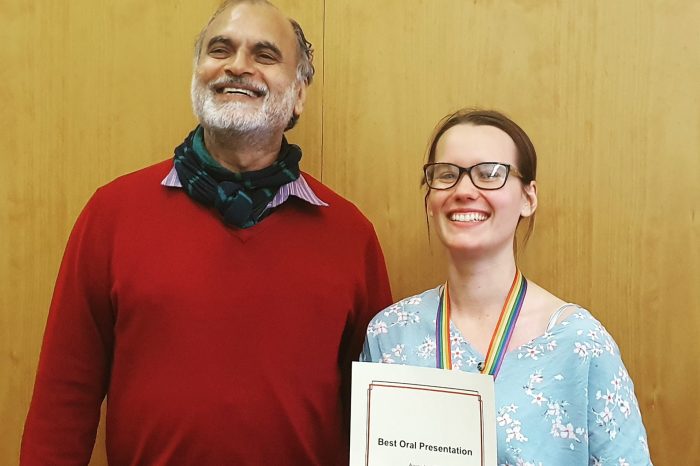 Dani was awarded the best presentation in the 1st year presentation