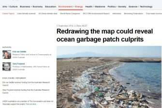 Professor Gary Froyland co-authored a piece that was published in The Conversation, "Redrawing the map could reveal ocean garbage patch culprits".