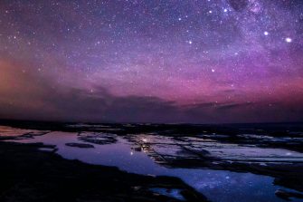 Great Ocean Road at night milky way view