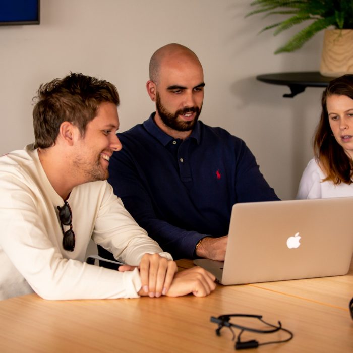 Photograph from the future mind psychology eventof multiple students discussing