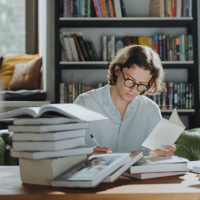 Man studying