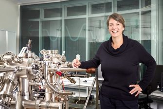 Michelle Simmons portrait inside the Quantum Laboratory, Kensignton UNSW.