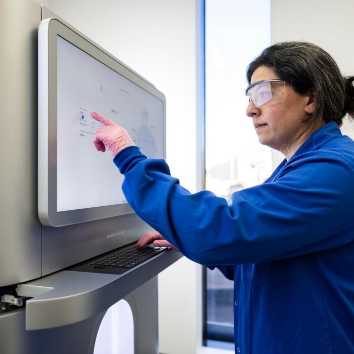 Ramaciotti team member using NovaSeq X Plus