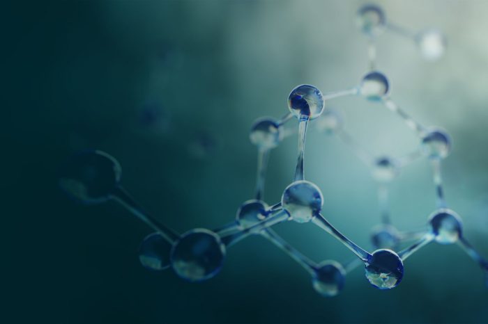 3d illustration of molecule model