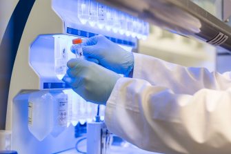 Scientists at work at the RNA Accelerator – the core facility  within the UNSW RNA Institute designed to expedite the discovery, manufacture and translation of RNA-based therapeutics and other products.