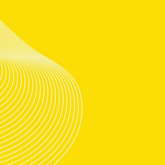 Yellow background with white shape overlay