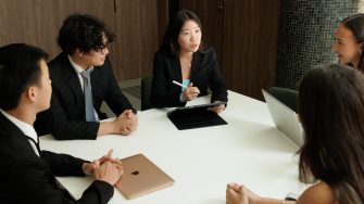 a group of Co-op students in the UNSW campus