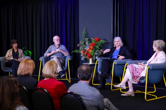 CEO of the Australian Council of Social Service Dr Cassandra Goldie speaking at the UNSW SDG Showcase.