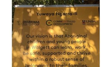 Yuwaya Ngarra yellow banner