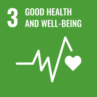 UN Sustainable Development Goals icon 3: Good Health and Well-being