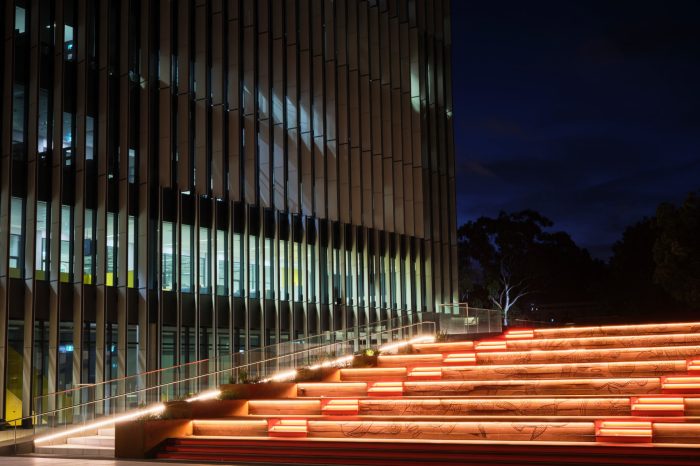 Guruwaal 2021 aboriginal artwork at Alumni Park, Kensington campus UNSW.