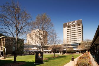 Library lawn at Kensington UNSW.
