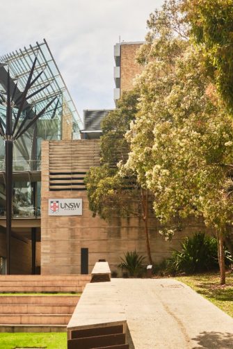Students on the main walkway at UNSW Kensington.
